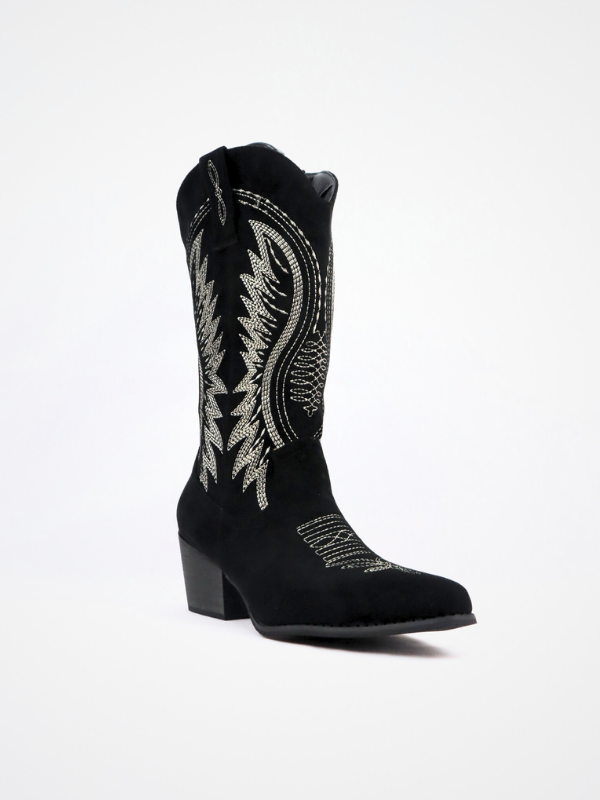 Botas cowboy de ante -mujer