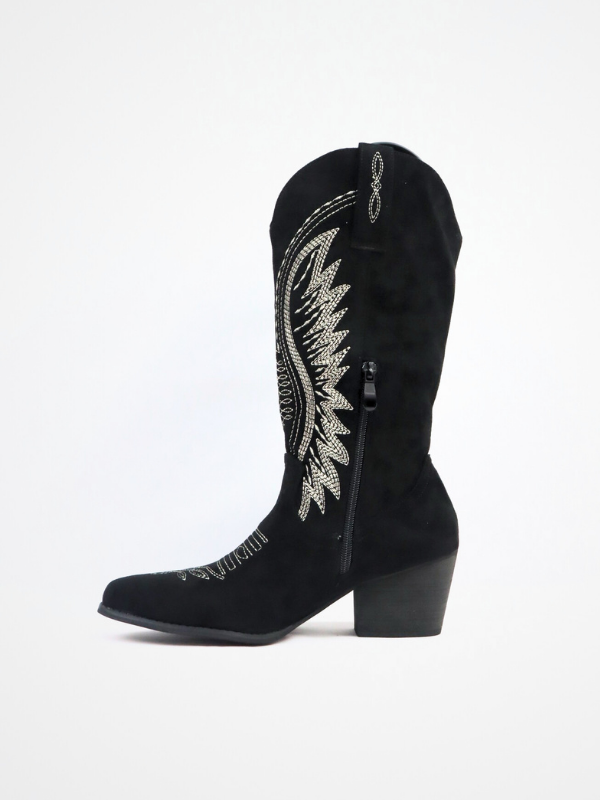 Botas cowboy de ante -mujer