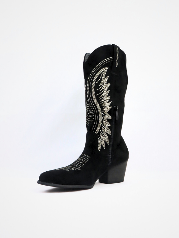 Botas cowboy de ante -mujer