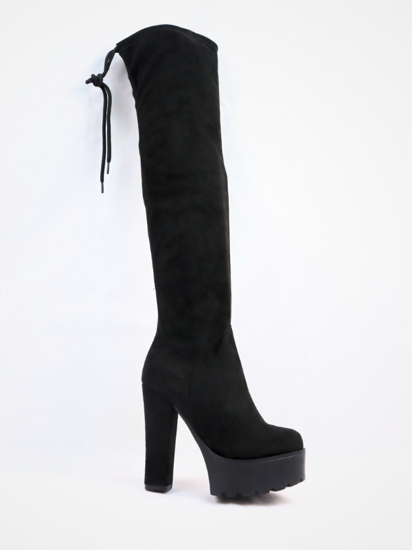 Botas alta de ante. tacón...