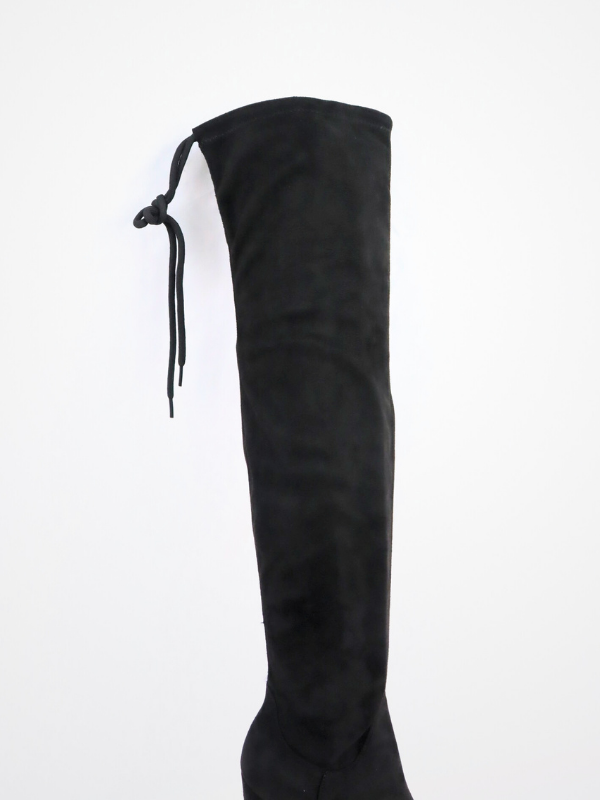 Botas alta de ante. tacón alta -mujer