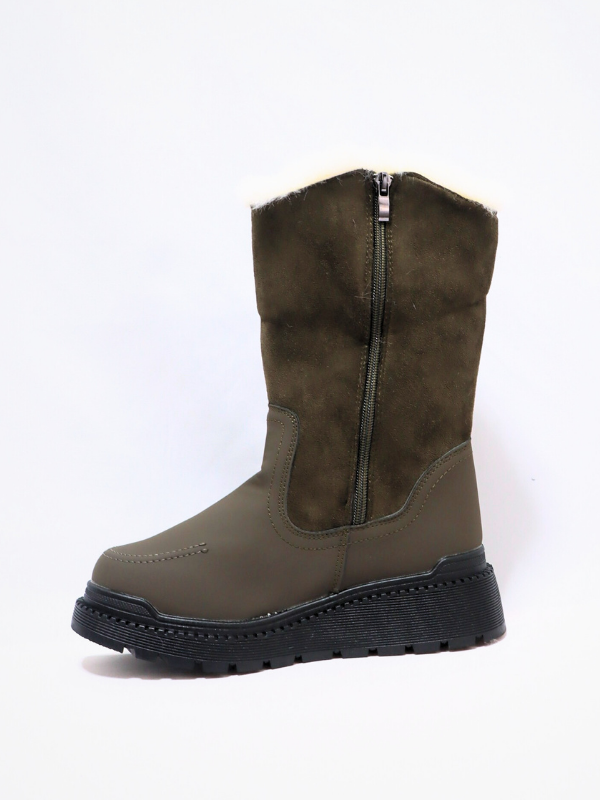 Botas nieve verde - mujer