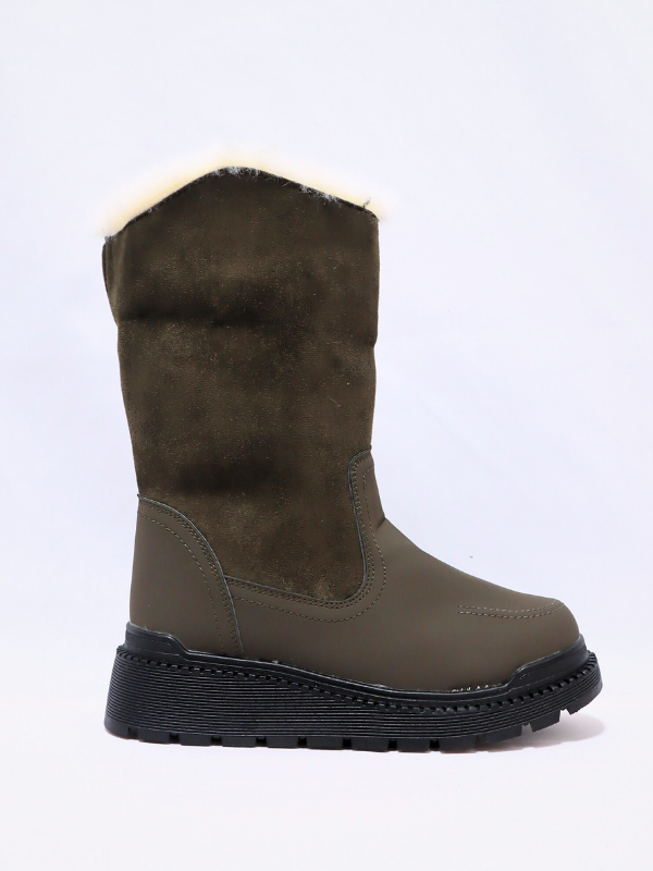 Botas nieve verde - mujer