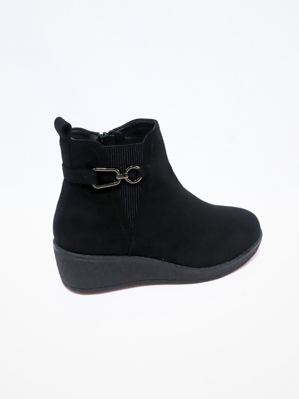 Botines cuña negro - mujer