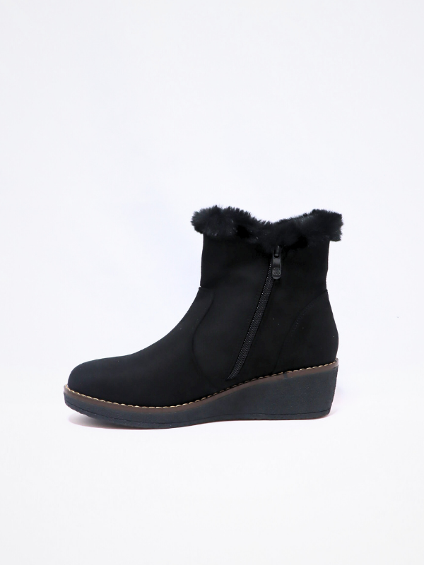 Botas cuña negro - mujer