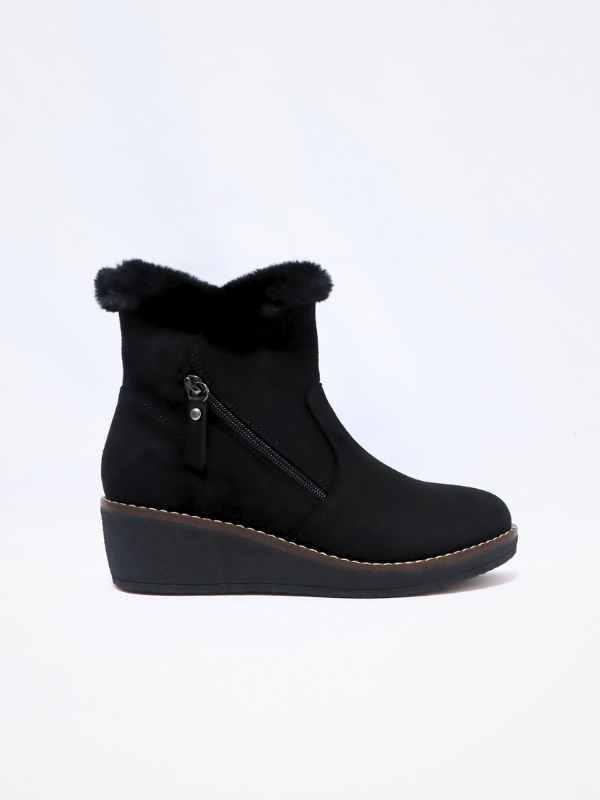 Botas cuña negro - mujer