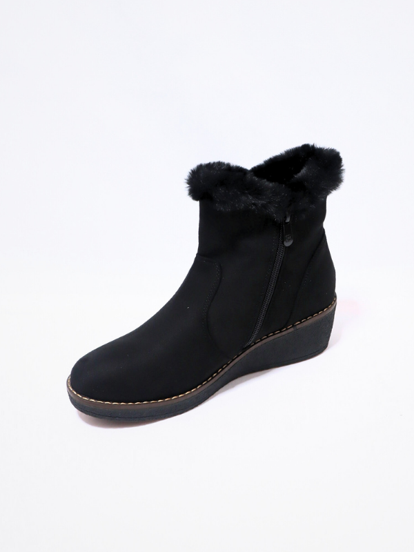 Botas cuña negro - mujer