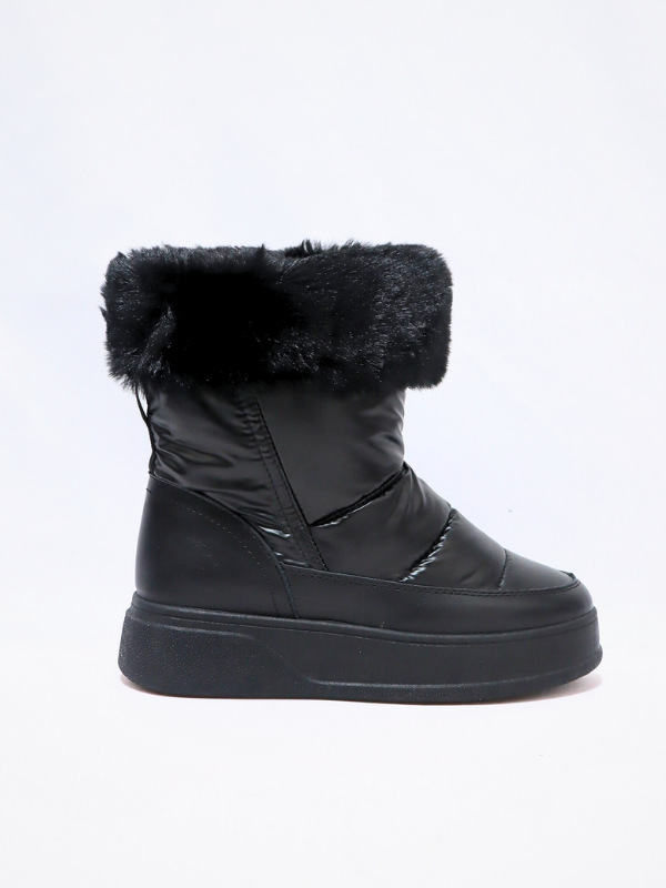 botines nieve negro - mujer