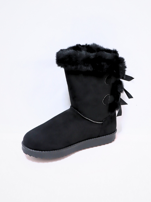 Botín plano detalles de lazo -forrado...