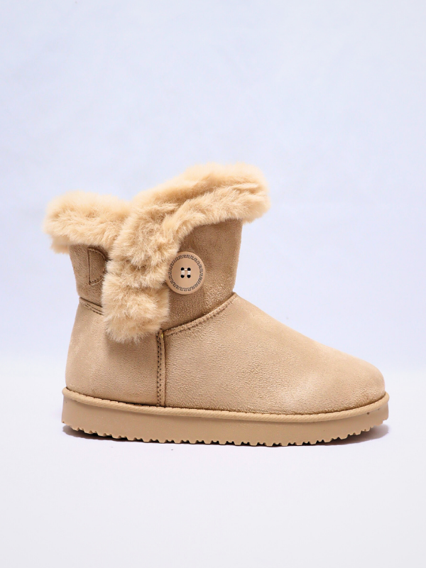 Botín plano- forrado de pelo