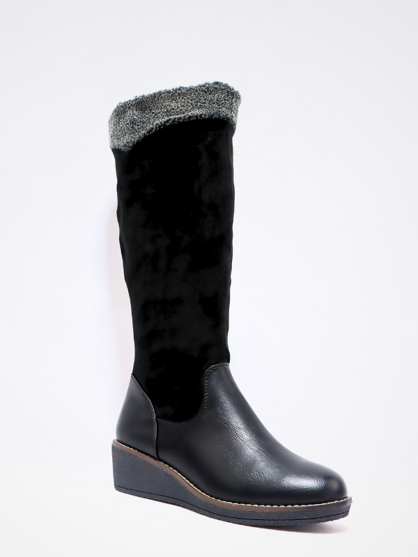 Bota caña de ante -mujer-