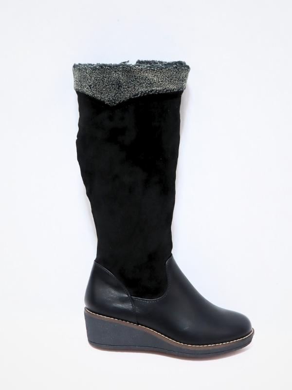 Bota caña de ante -mujer-