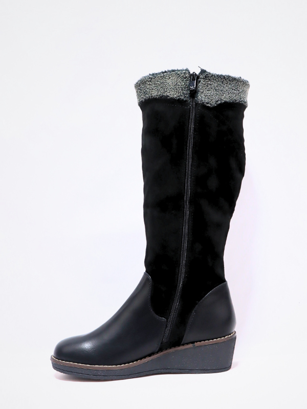 Bota caña de ante -mujer-