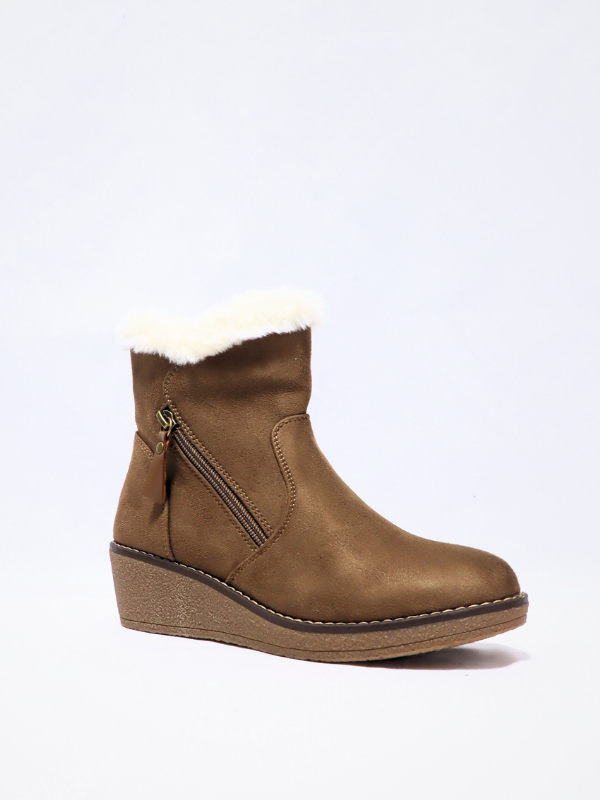 Botín de cuña - interior de borreguito