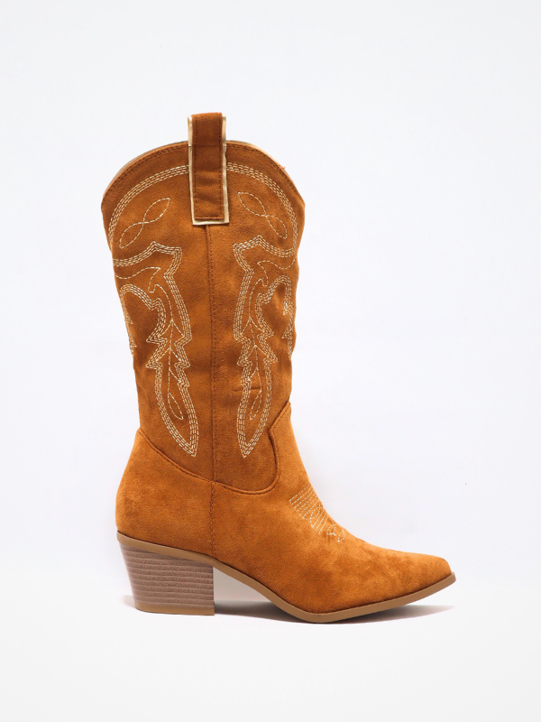 Bota cowboy - camel
