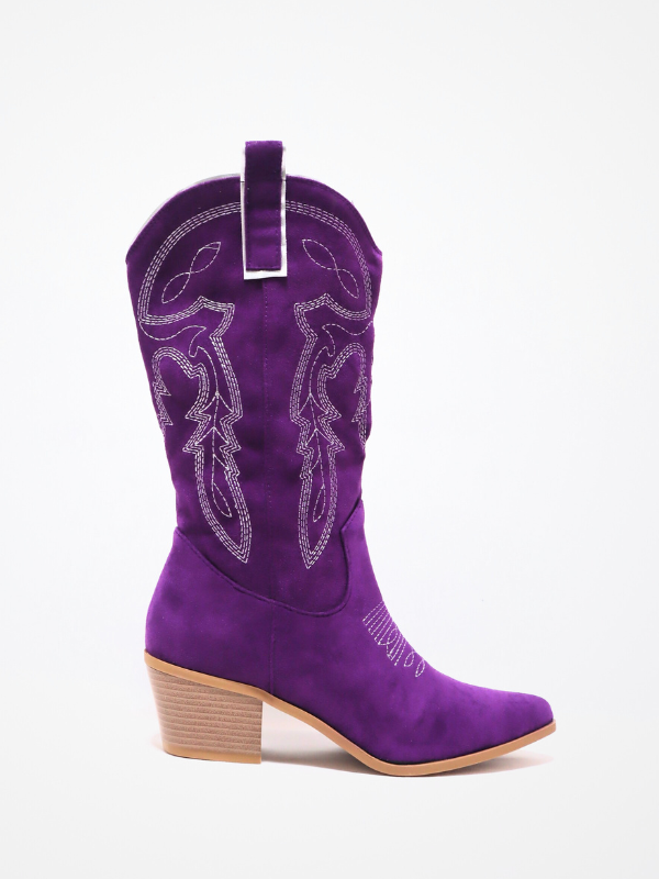 Bota cowboy - morado