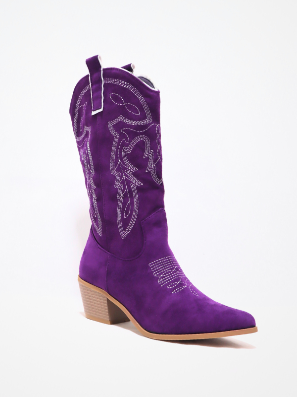 Bota cowboy - morado 2