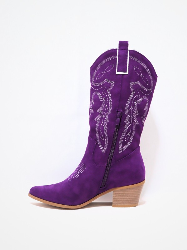 Bota cowboy - morado
