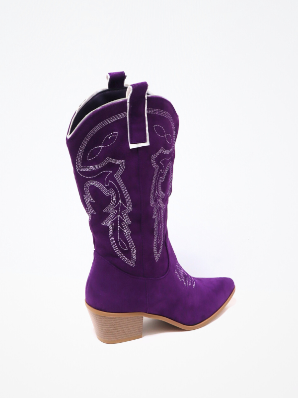 Bota cowboy - morado