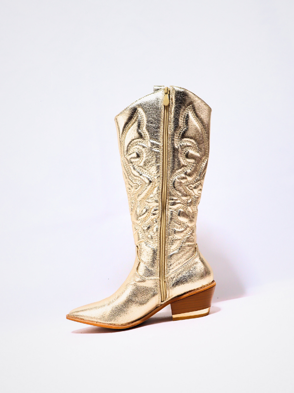 Bota cowboy - dorado