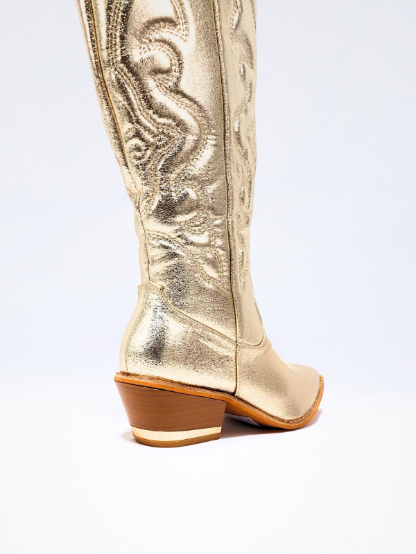 Bota cowboy - dorado