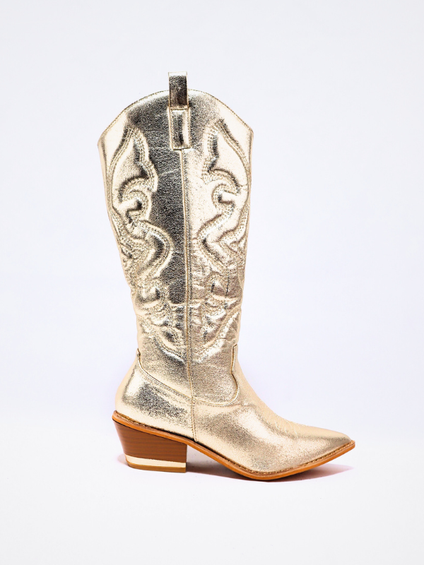 Bota cowboy - dorado