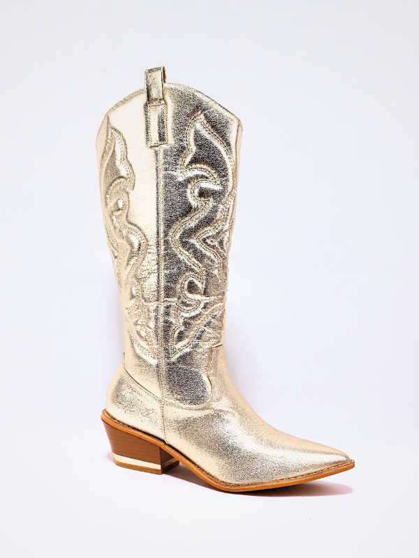 Bota cowboy - dorado