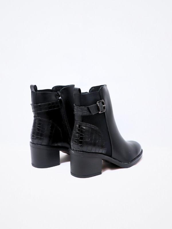 botin elegante negro