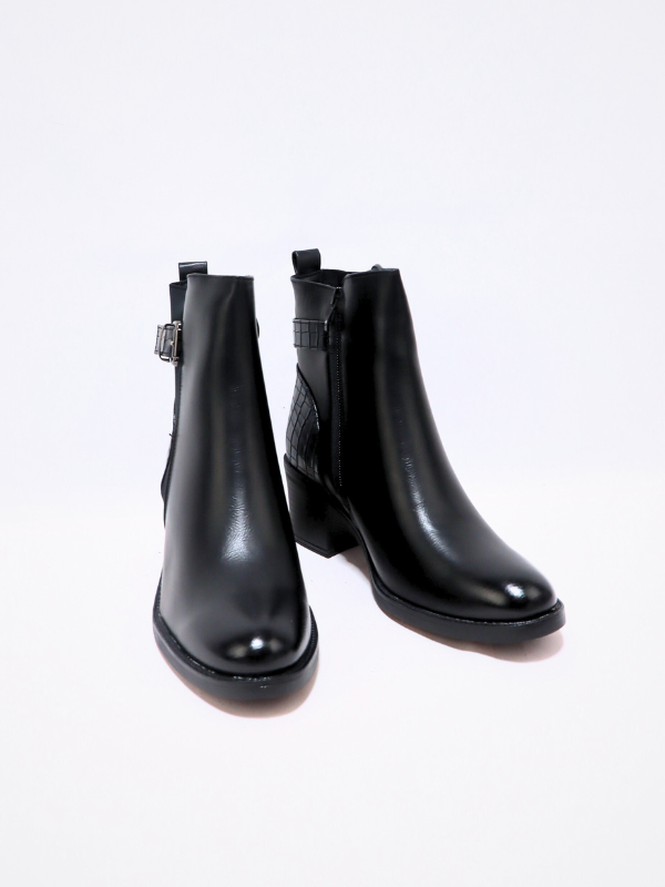 botin elegante negro