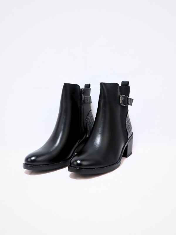 botin elegante negro