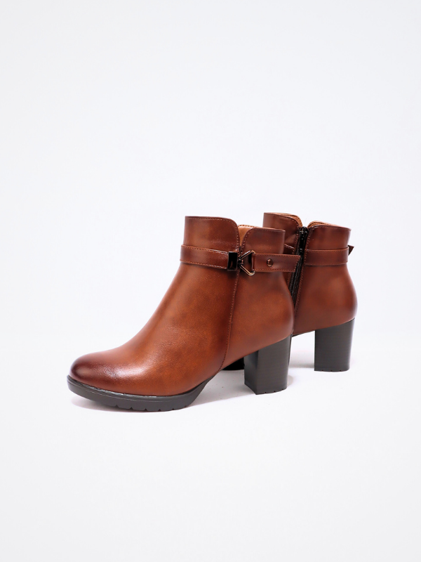 Botin tacón cuadrado - mujer