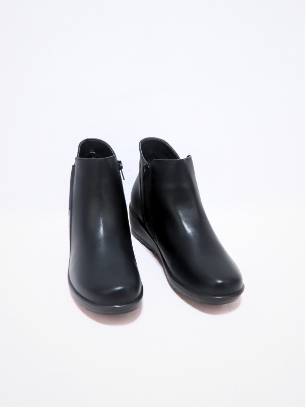 Botin cuña bajos - negro