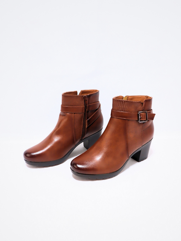 Botín para señora - camel