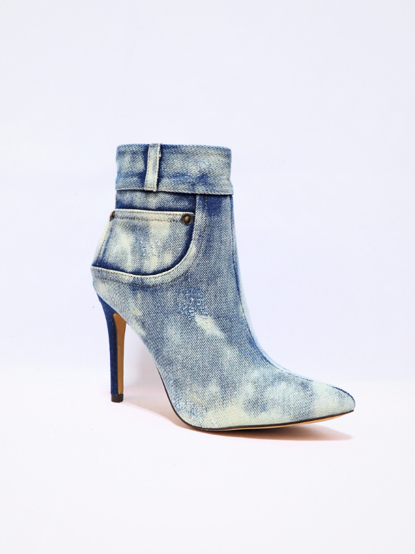 Botín vaquero - tacón