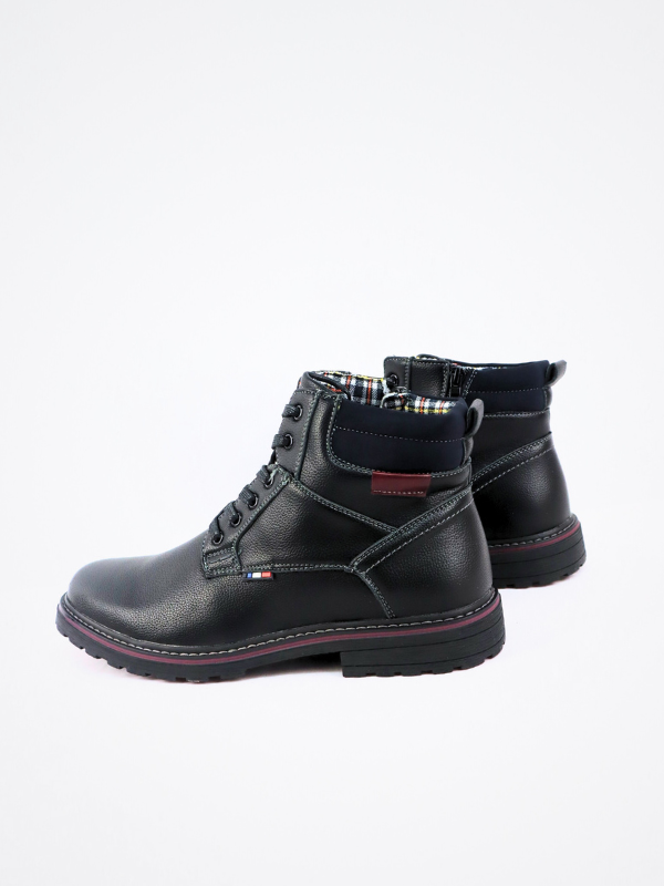 Botin con cremallera negro - hombre