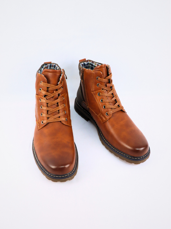 Botin con cremallera - camel 2