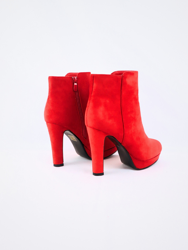 Botin con tacon - rojo