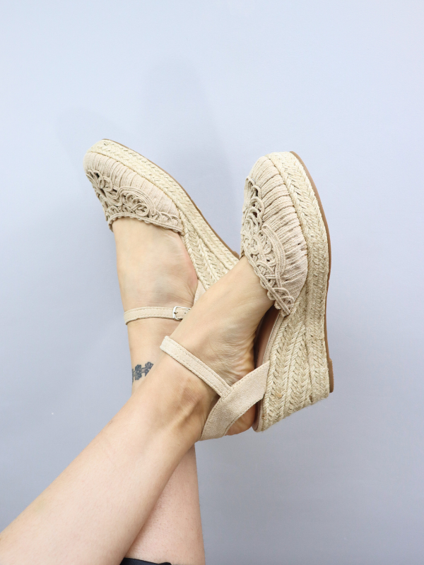 Sandalias espartos cuña con...