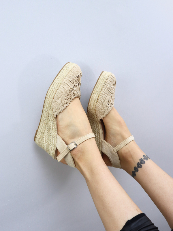 Sandalias espartos cuña con...