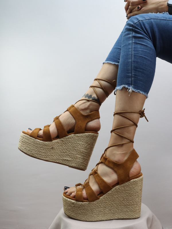 Sandalias espartos cuña...