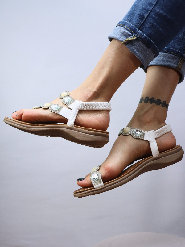 Sandalias planas de verano -mujer-