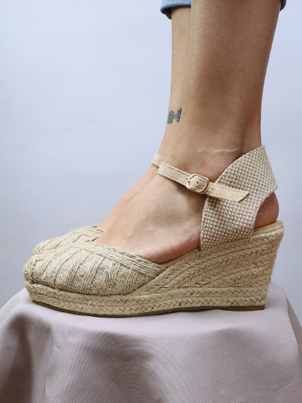 Alpargatas esparto cuña con...