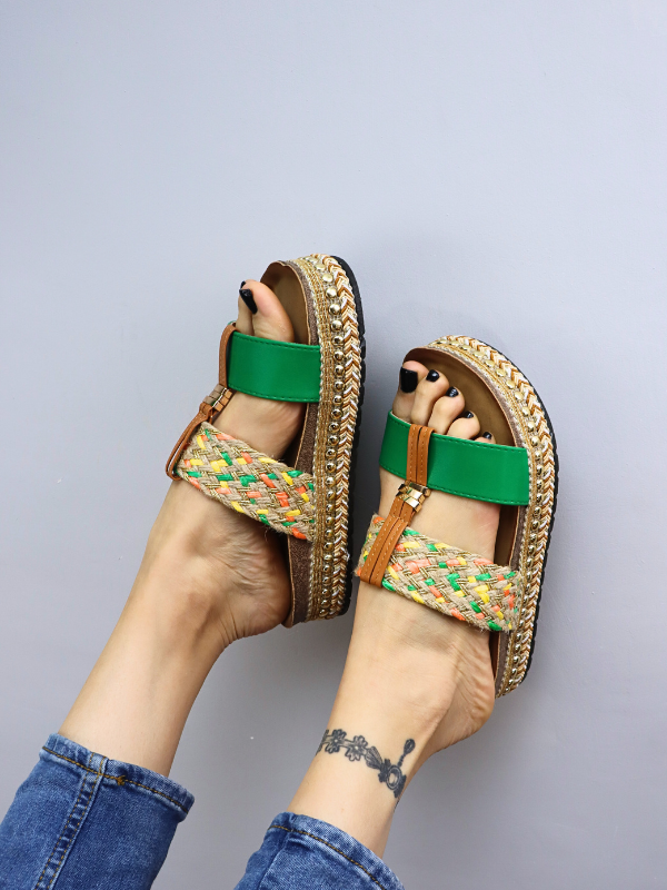 Sandalias con plataforma -mujer-