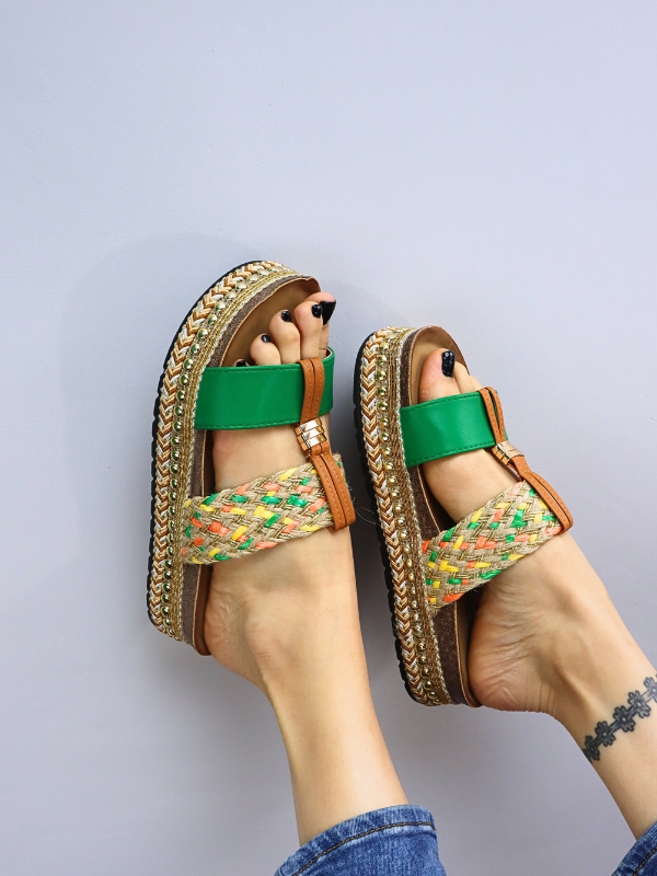 Sandalias con plataforma -mujer-