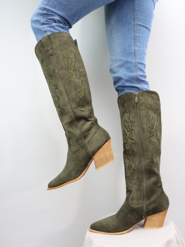 Botas cowboy verde