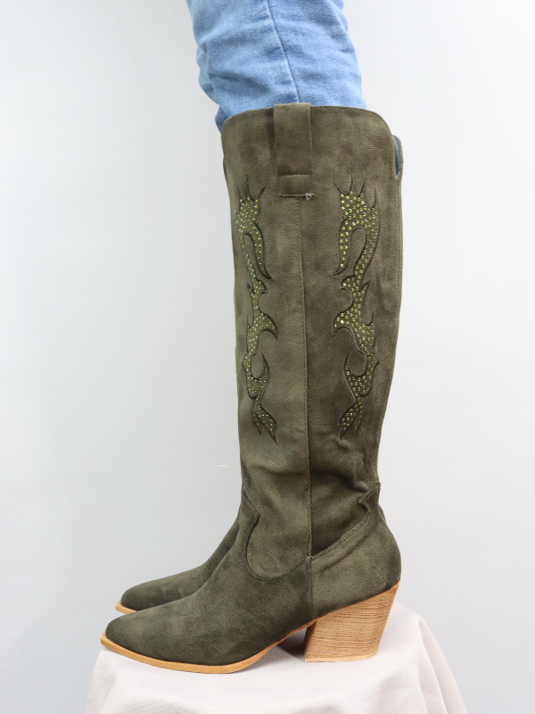 Botas cowboy verde 2