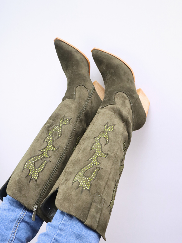 Botas cowboy verde