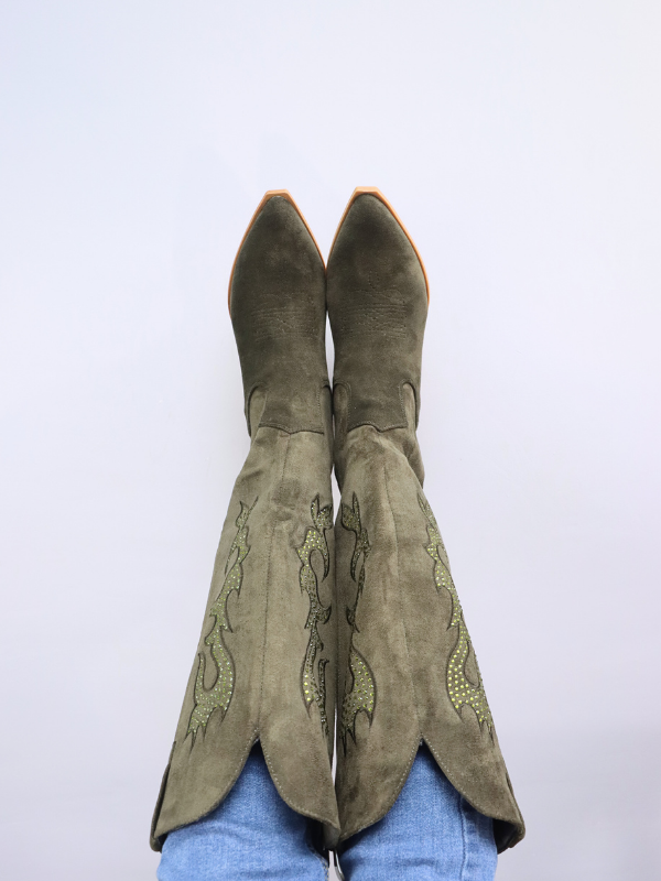 Botas cowboy verde