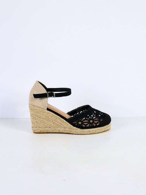 Wedge sandal - black