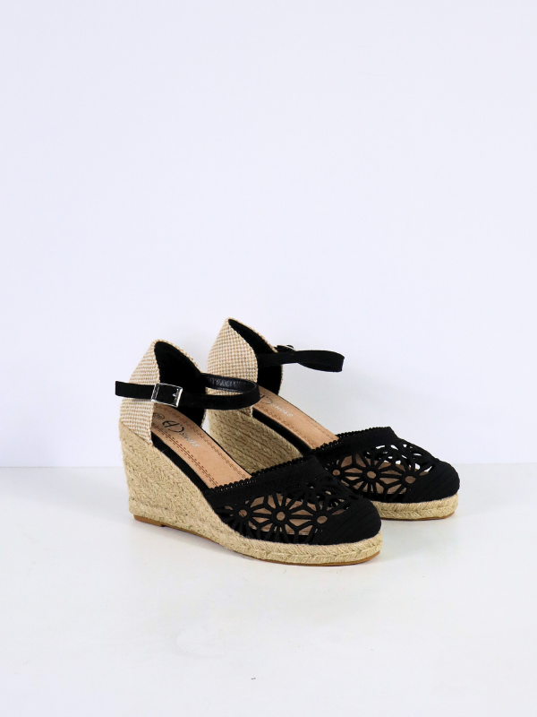 Wedge sandal - black